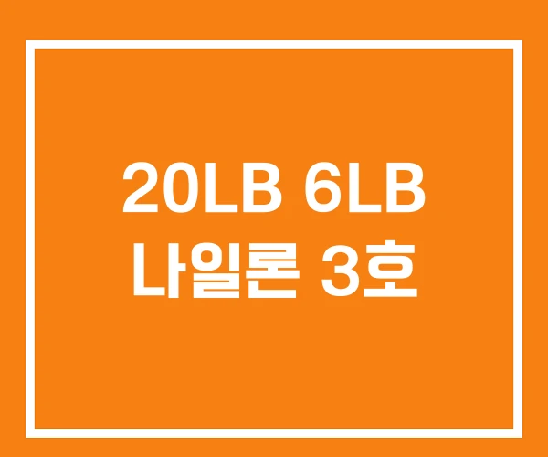 20LB 6LB 나일론 3호