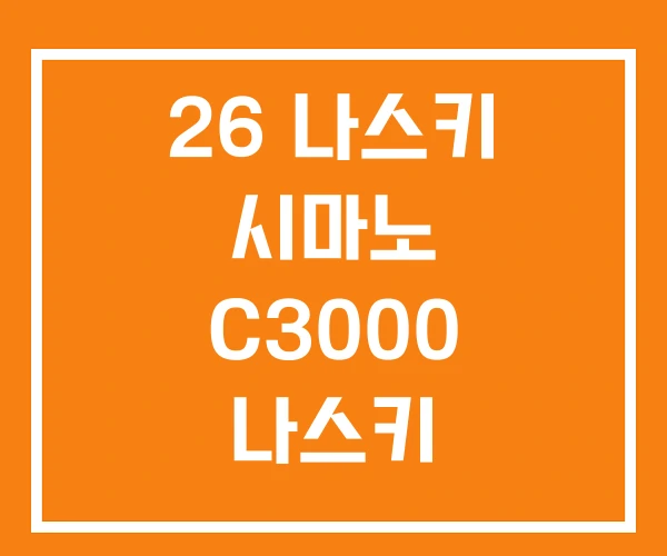 26 나스키 시마노 C3000 나스키