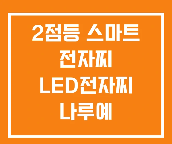 2점등 스마트 전자찌 LED전자찌 나루예
