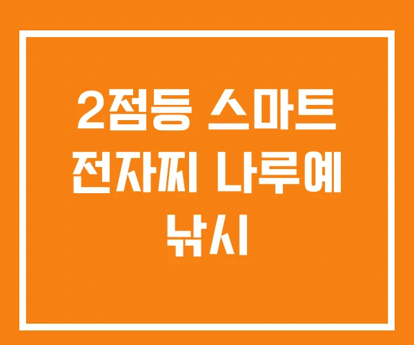 2점등 스마트 전자찌 나루예 낚시