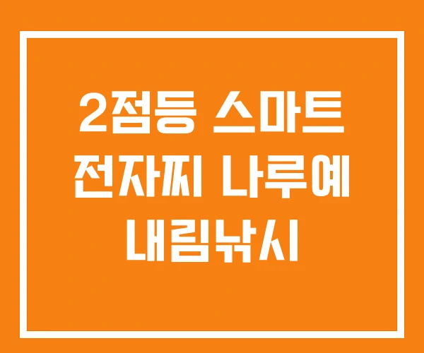 2점등 스마트 전자찌 나루예 내림낚시 2점등 스마트 전자찌 나루예 내림낚시