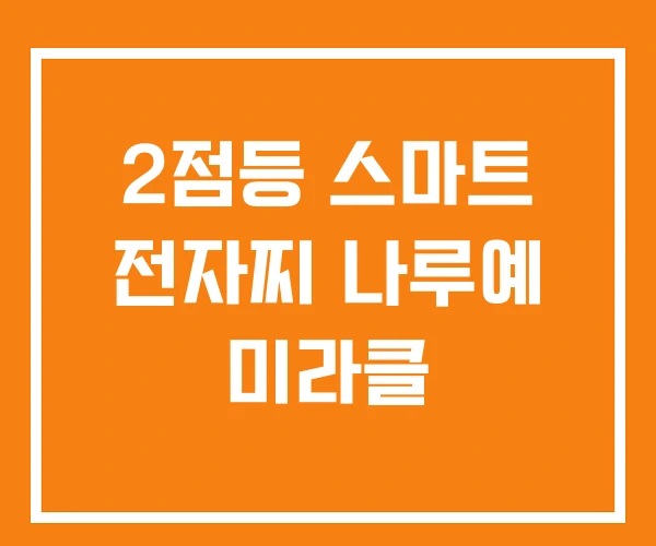 2점등 스마트 전자찌 나루예 미라클