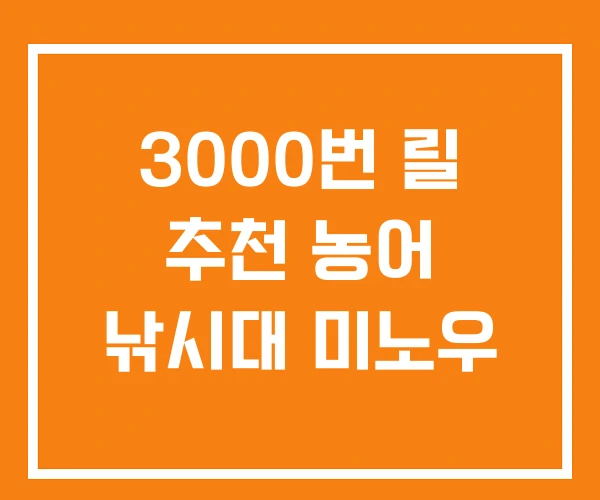 3000번 릴 추천 농어 낚시대 미노우 3000번 릴 추천 농어 낚시대 미노우
