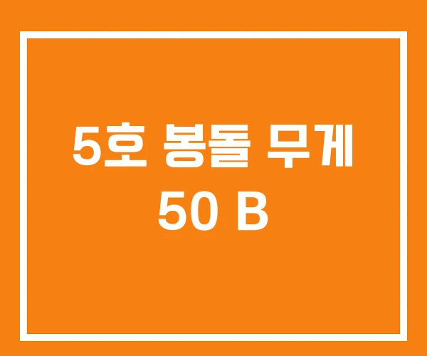 5호 봉돌 무게 50 B 5호 봉돌 무게 50 B