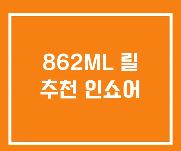 862ML 릴 추천 인쇼어