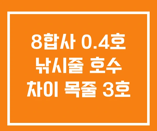 8합사 0.4호 낚시줄 호수 차이 목줄 3호 8합사 0.4호 낚시줄 호수 차이 목줄 3호