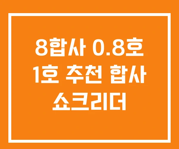 8합사 0.8호 1호 추천 합사 쇼크리더
