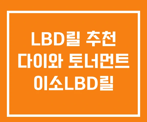 LBD릴 추천 다이와 토너먼트 이소LBD릴