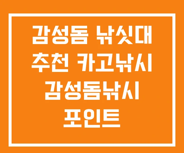 감성돔 낚싯대 추천 카고낚시 감성돔낚시 포인트