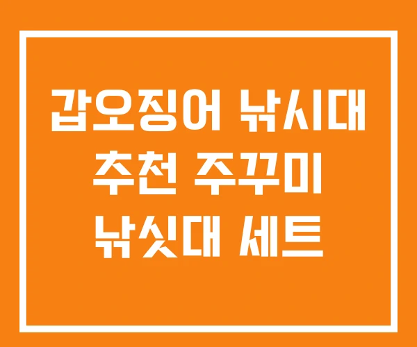 갑오징어 낚시대 추천 주꾸미 낚싯대 세트