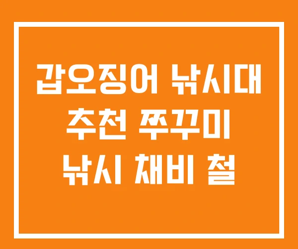 갑오징어 낚시대 추천 쭈꾸미 낚시 채비 철 갑오징어 낚시대 추천 쭈꾸미 낚시 채비 철