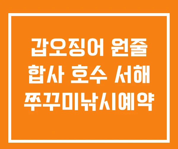 갑오징어 원줄 합사 호수 서해 쭈꾸미낚시예약 갑오징어 원줄 합사 호수 서해 쭈꾸미낚시예약