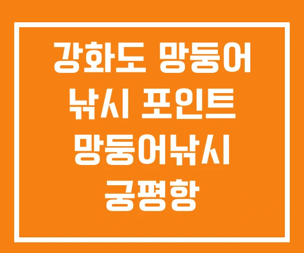 강화도 망둥어 낚시 포인트 망둥어낚시 궁평항