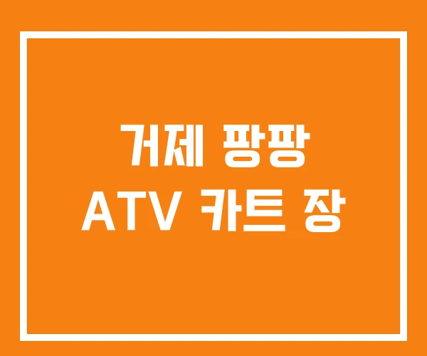 거제 팡팡 ATV 카트 장 거제 팡팡 ATV 카트 장