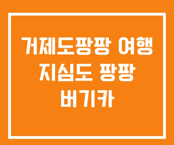 거제도팡팡 여행 지심도 팡팡 버기카 거제도팡팡 여행 지심도 팡팡 버기카