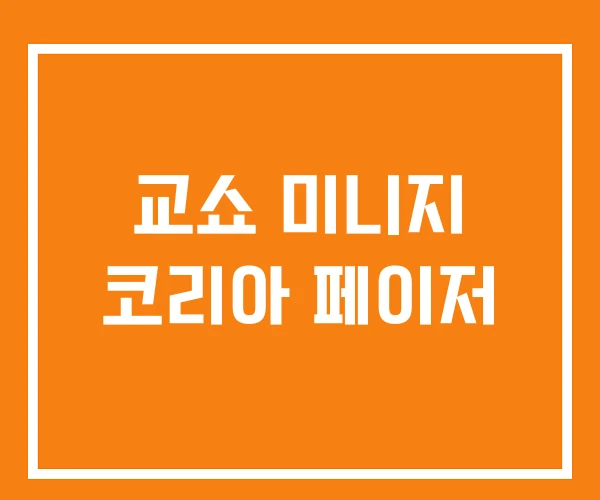 교쇼 미니지 코리아 페이저