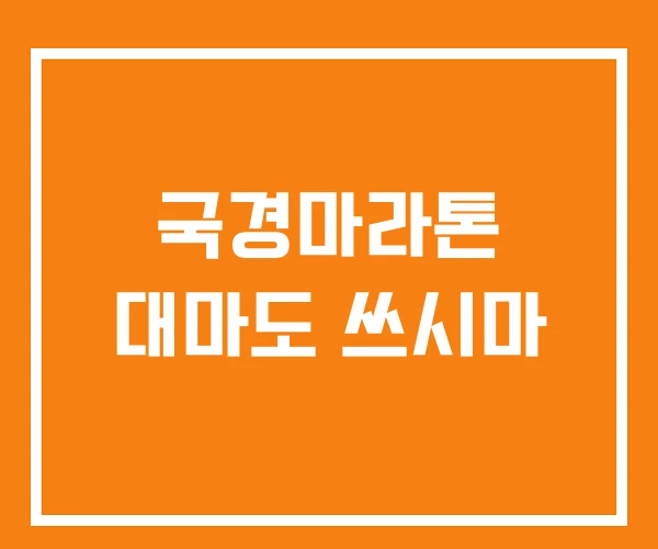 국경마라톤 대마도 쓰시마