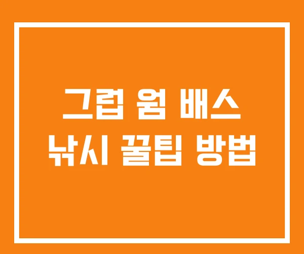 그럽 웜 배스 낚시 꿀팁 방법 그럽 웜 배스 낚시 꿀팁 방법