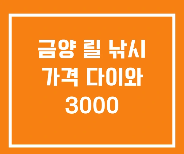 금양 릴 낚시 가격 다이와 3000
