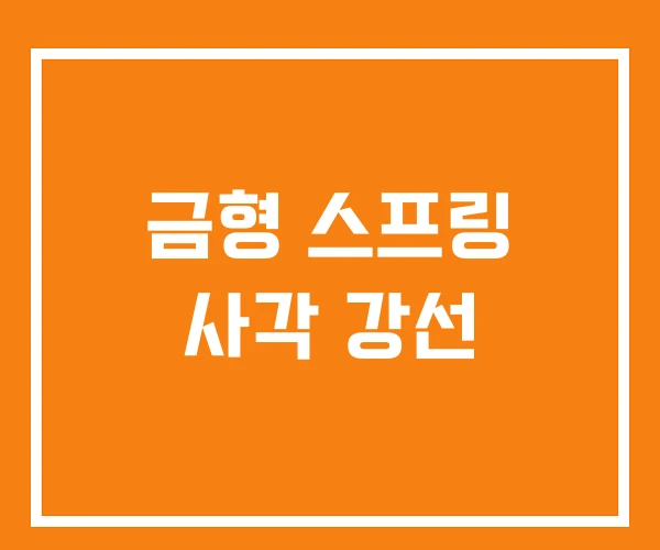 금형 스프링 사각 강선