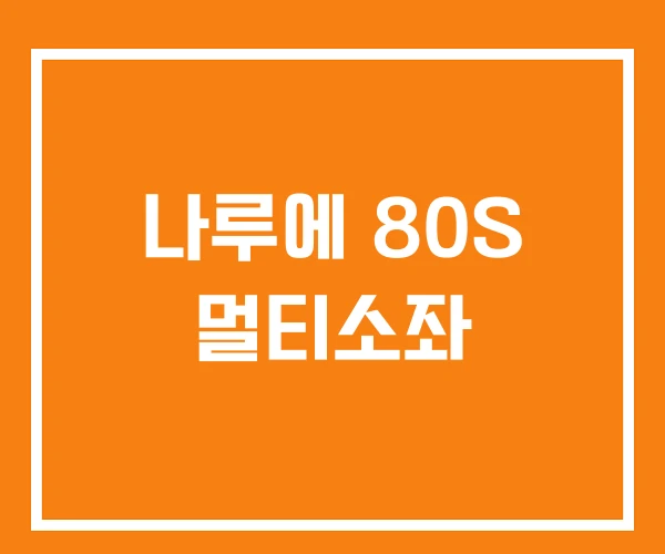 나루에 80S 멀티소좌
