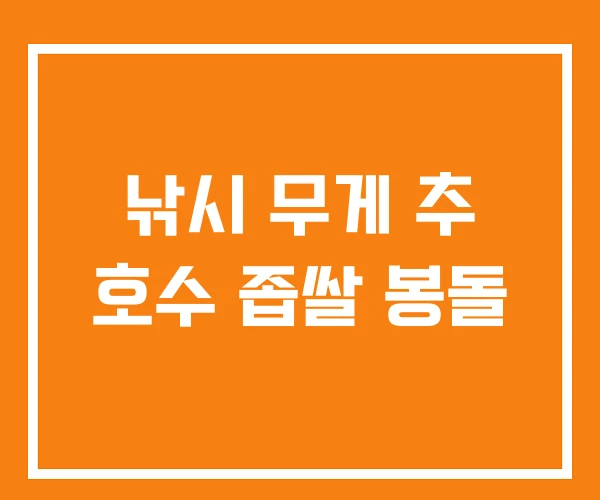 낚시 무게 추 호수 좁쌀 봉돌 낚시 무게 추 호수 좁쌀 봉돌