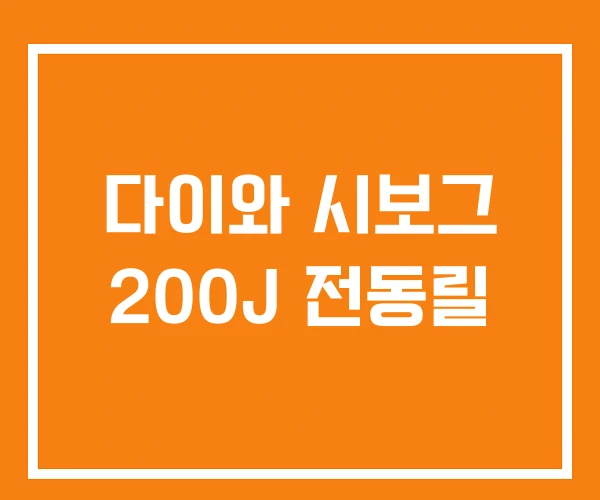 다이와 시보그 200J 전동릴
