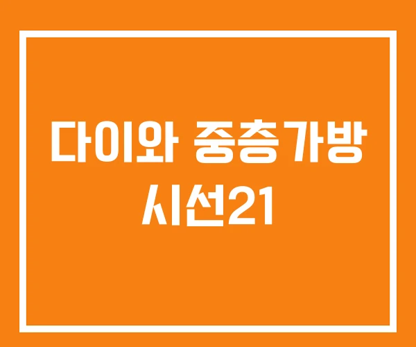 다이와 중층가방 시선21