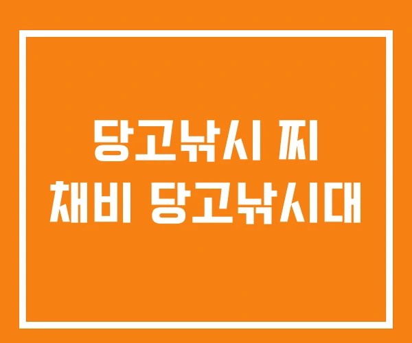 당고낚시 찌 채비 당고낚시대