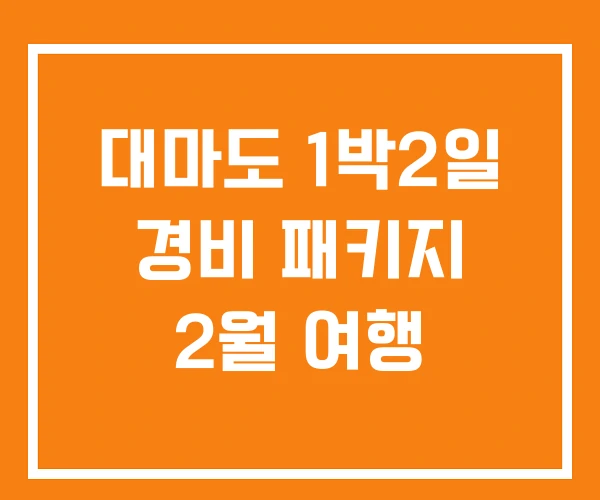 대마도 1박2일 경비 패키지 2월 여행 대마도 1박2일 경비 패키지 2월 여행
