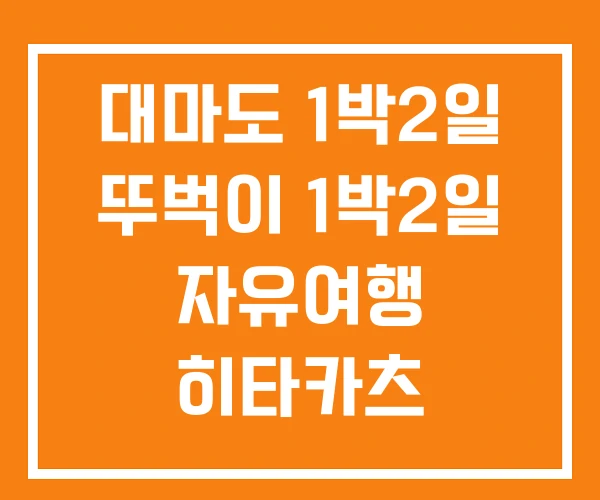 대마도 1박2일 뚜벅이 1박2일 자유여행 히타카츠 대마도 1박2일 뚜벅이 1박2일 자유여행 히타카츠
