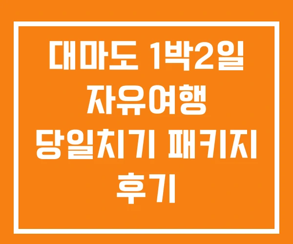 대마도 1박2일 자유여행 당일치기 패키지 후기 대마도 1박2일 자유여행 당일치기 패키지 후기