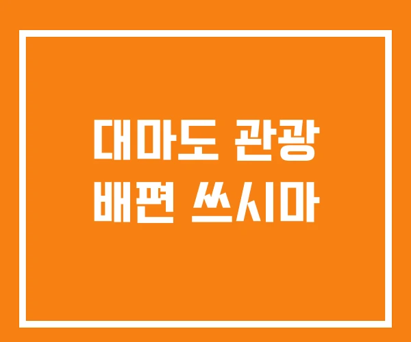 대마도 관광 배편 쓰시마 대마도 관광 배편 쓰시마