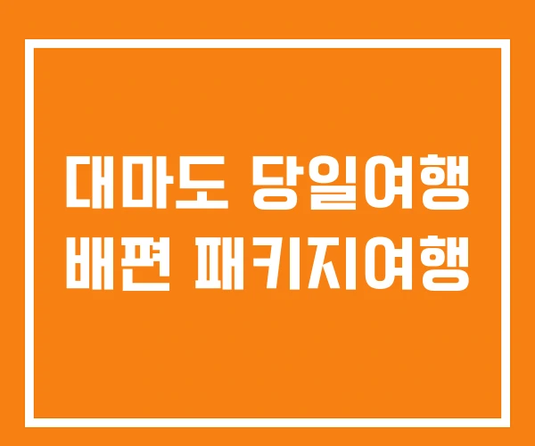 대마도 당일여행 배편 패키지여행 대마도 당일여행 배편 패키지여행