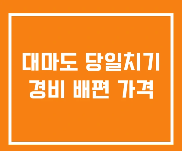 대마도 당일치기 경비 배편 가격 대마도 당일치기 경비 배편 가격