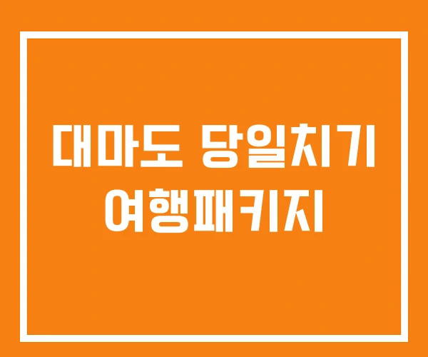 대마도 당일치기 여행패키지 대마도 당일치기 여행패키지
