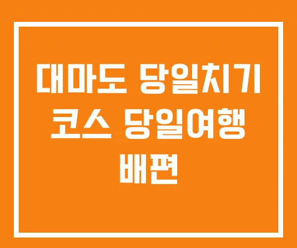 대마도 당일치기 코스 당일여행 배편 대마도 당일치기 코스 당일여행 배편