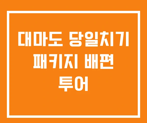 대마도 당일치기 패키지 배편 투어 대마도 당일치기 패키지 배편 투어