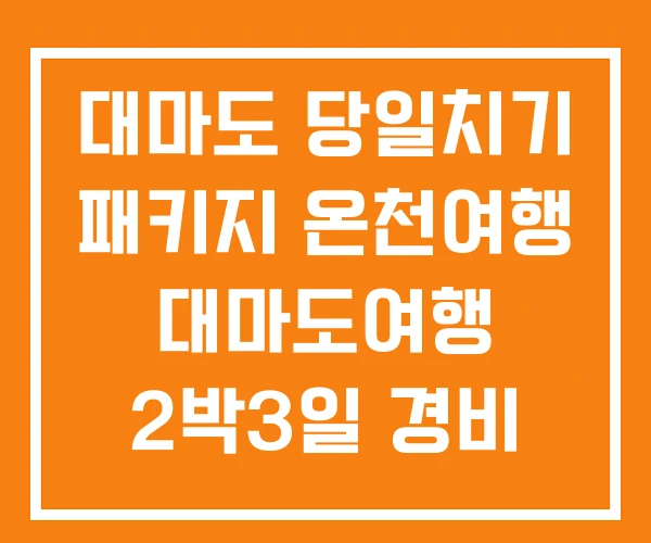 대마도 당일치기 패키지 온천여행 대마도여행 2박3일 경비 대마도 당일치기 패키지 온천여행 대마도여행 2박3일 경비