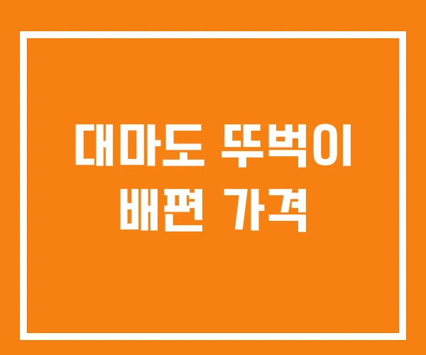 대마도 뚜벅이 배편 가격