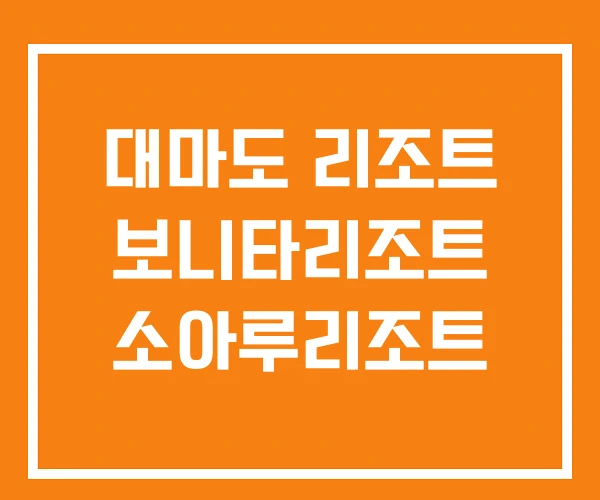 대마도 리조트 보니타리조트 소아루리조트