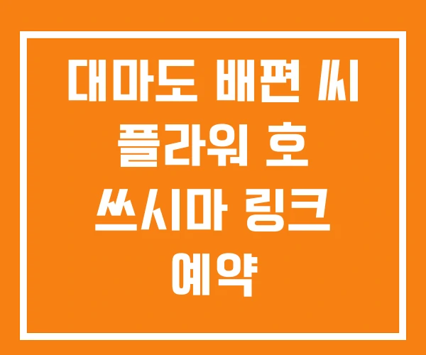 대마도 배편 씨 플라워 호 쓰시마 링크 예약 대마도 배편 씨 플라워 호 쓰시마 링크 예약