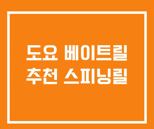 도요 베이트릴 추천 스피닝릴