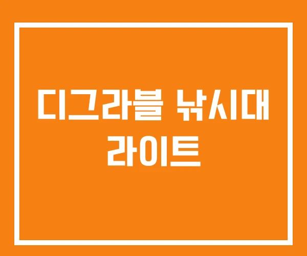 디그라블 낚시대 라이트