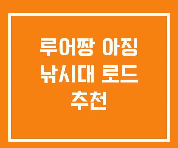 루어짱 아징 낚시대 로드 추천 루어짱 아징 낚시대 로드 추천