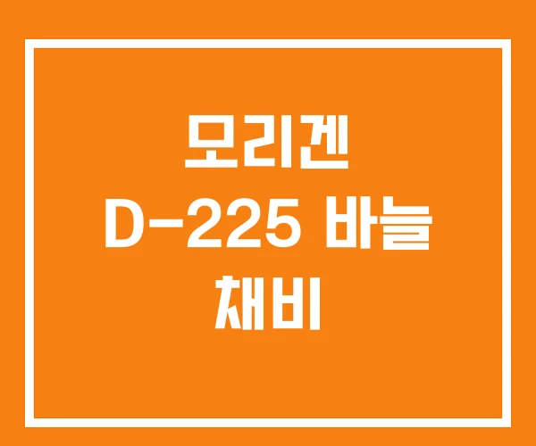 모리겐 D-225 바늘 채비 모리겐 D-225 바늘 채비