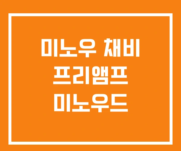 미노우 채비 프리앰프 미노우드 미노우 채비 프리앰프 미노우드