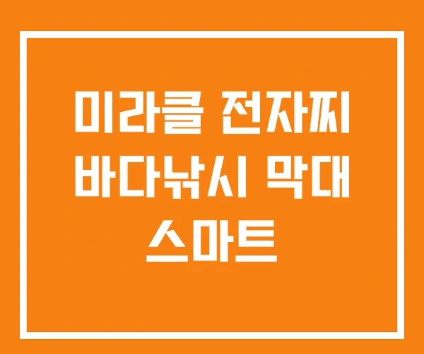 미라클 전자찌 바다낚시 막대 스마트 미라클 전자찌 바다낚시 막대 스마트