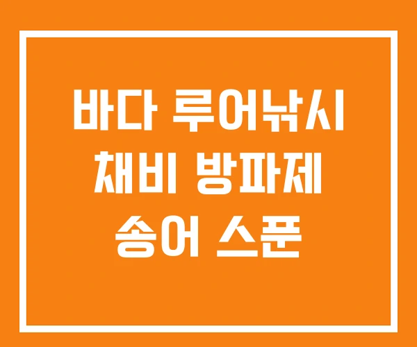 바다 루어낚시 채비 방파제 송어 스푼 바다 루어낚시 채비 방파제 송어 스푼