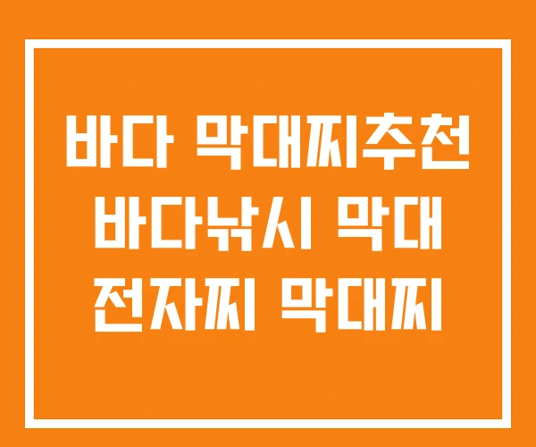 바다 막대찌추천 바다낚시 막대 전자찌 막대찌